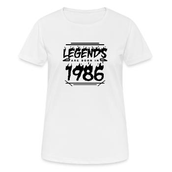 Legend 1986 - Born 1986 - Built in 1986 - Women's Breathable T-Shirt - white - Front - AI Model Female 172 dark (172cm)