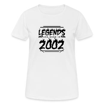 Legende 2002 - Jahrgang 2002 - Baujahr 2002 - Frauen T-Shirt atmungsaktiv - Weiß - Vorne - AI Model Female 172 dark (172cm)