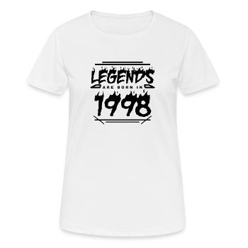Legende 1998 - Jahrgang 1998 - Baujahr 1998 - Frauen T-Shirt atmungsaktiv - Weiß - Vorne - AI Model Female 172 dark (172cm)