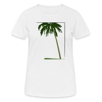 Palmier dans le cadre | palmier dans le cadre - T-shirt respirant Femme - blanc - Devant - AI Model Female 172 dark (172cm)