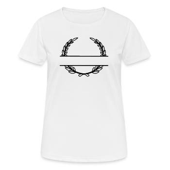 Lorbeerkranz Namensbanner - Frauen T-Shirt atmungsaktiv - Weiß - Vorne - AI Model Female 172 dark (172cm)