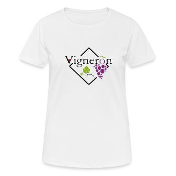 Vigneron - T-shirt respirant Femme - blanc - Devant - AI Model Female 172 dark (172cm)