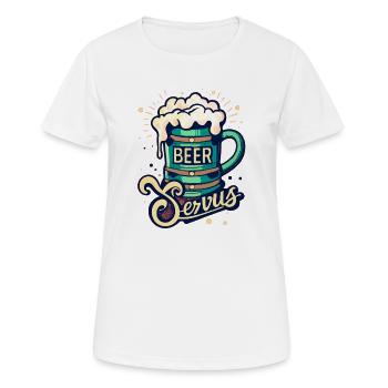 Servus - T-shirt respirant Femme - blanc - Devant - AI Model Female 172 dark (172cm)