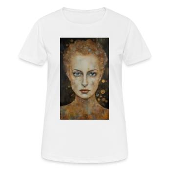 seven of nine meets Klimt - Frauen T-Shirt atmungsaktiv - Weiß - Vorne - AI Model Female 172 dark (172cm)