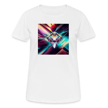 Diamant - Frauen T-Shirt atmungsaktiv - Weiß - Vorne - AI Model Female 172 dark (172cm)