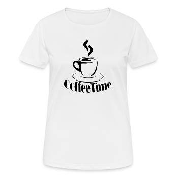 Coffee Time - Women's Breathable T-Shirt - white - Front - AI Model Female 172 dark (172cm)