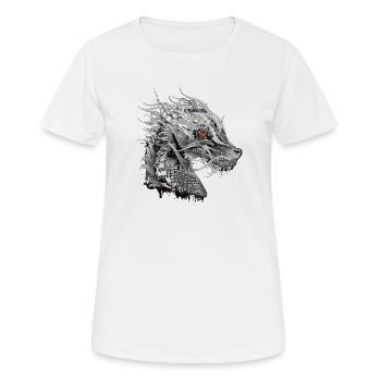 Tête de dragon mystique astucieusement conçue - T-shirt respirant Femme - blanc - Devant - AI Model Female 172 dark (172cm)