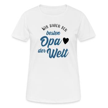 Wir haben den besten Opa der Welt - Frauen T-Shirt atmungsaktiv - Weiß - Vorne - AI Model Female 172 dark (172cm)
