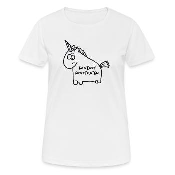 Unicorn - Fantasy Frustrated - Women's Breathable T-Shirt - white - Front - AI Model Female 172 dark (172cm)