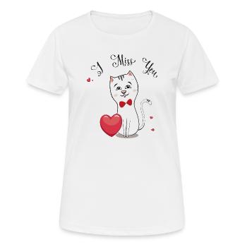 Tu me manques - T-shirt respirant Femme - blanc - Devant - AI Model Female 172 dark (172cm)