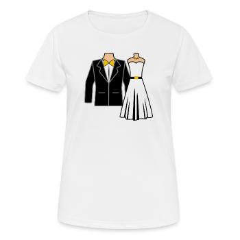 Wedding attire bride groom - Women's Breathable T-Shirt - white - Front - AI Model Female 172 dark (172cm)