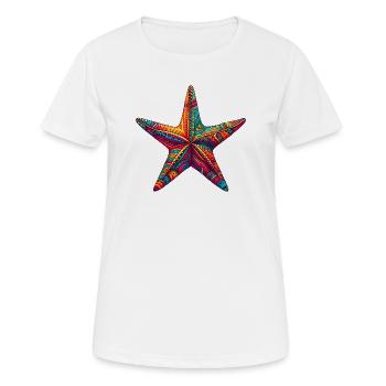 Seestern - Frauen T-Shirt atmungsaktiv - Weiß - Vorne - AI Model Female 172 dark (172cm)
