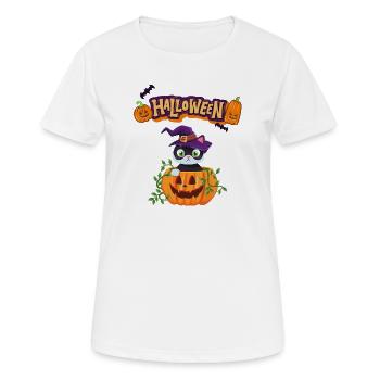halloween, citrouille, sorcellerie - T-shirt respirant Femme - blanc - Devant - AI Model Female 172 dark (172cm)