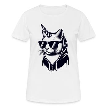 Uni-Cat-street - T-shirt respirant Femme - blanc - Devant - AI Model Female 172 dark (172cm)
