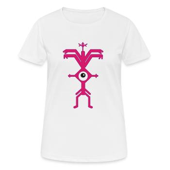 ElectroParty Print Psyclops Magenta Violette White - Women's Breathable T-Shirt - white - Front - AI Model Female 172 dark (172cm)