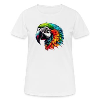 Papageien-Ara - Frauen T-Shirt atmungsaktiv - Weiß - Vorne - AI Model Female 172 dark (172cm)