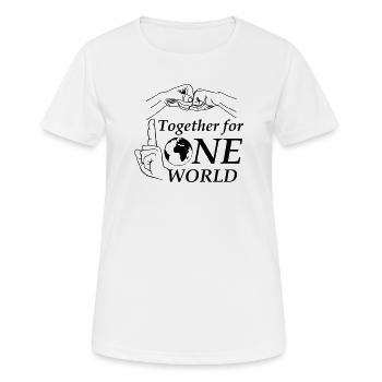 Ensemble pour un seul monde - T-shirt respirant Femme - blanc - Devant - AI Model Female 172 dark (172cm)