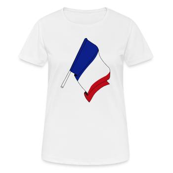 Pavillon : France - T-shirt respirant Femme - blanc - Devant - AI Model Female 172 dark (172cm)