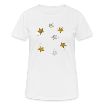 Stars - Women's Breathable T-Shirt - white - Front - AI Model Female 172 dark (172cm)