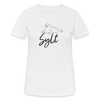 Sceau de Sylt - T-shirt respirant Femme - blanc - Devant - AI Model Female 172 dark (172cm)
