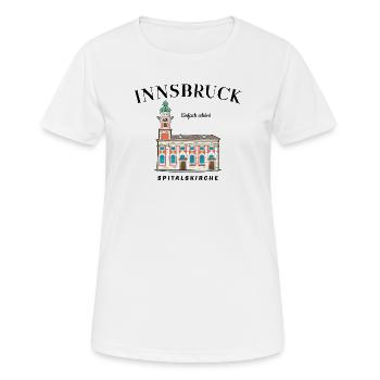 Innsbruck Österreich, Einfach schön Zeichnung - Frauen T-Shirt atmungsaktiv - Weiß - Vorne - AI Model Female 172 dark (172cm)