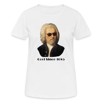 Johann Sebastian Bach – Cool mit Sonnenbrille und - Frauen T-Shirt atmungsaktiv - Weiß - Vorne - AI Model Female 172 dark (172cm)