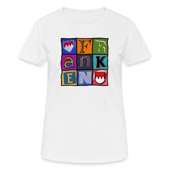 Franconie - Pop Art - Cool - T-shirt respirant Femme - blanc - Devant - AI Model Female 172 dark (172cm)