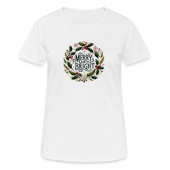 Merry & Bright - Women's Breathable T-Shirt - white - Front - AI Model Female 172 dark (172cm)