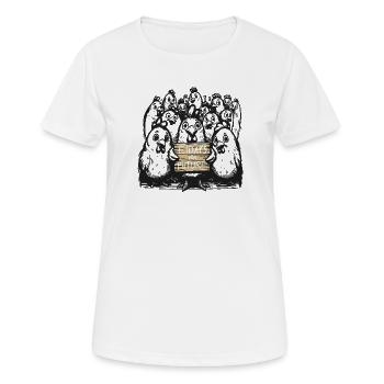eidays for future - hühner, wortspiel, humor - Frauen T-Shirt atmungsaktiv - Weiß - Vorne - AI Model Female 172 dark (172cm)