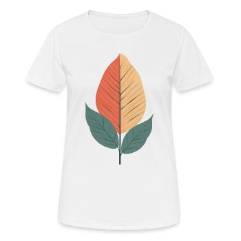 Minimalist Leaf - Women's Breathable T-Shirt - white - Front - AI Model Female 172 dark (172cm)
