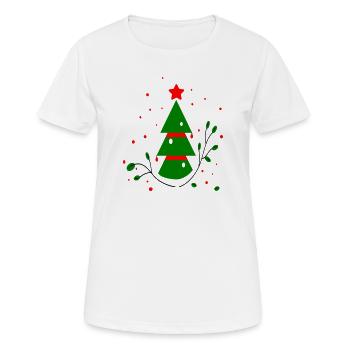 Weihnachten, Tannenbaum - Frauen T-Shirt atmungsaktiv - Weiß - Vorne - AI Model Female 172 dark (172cm)