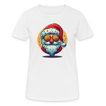 Crypto Claus - T-shirt respirant Femme - blanc - Devant - AI Model Female 172 dark (172cm)