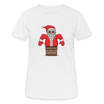 Weihnachtsmann steckt fest - Frauen T-Shirt atmungsaktiv - Weiß - Vorne - AI Model Female 172 dark (172cm)