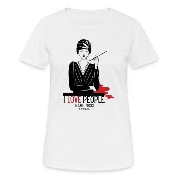 Menschenliebe - Frauen T-Shirt atmungsaktiv - Weiß - Vorne - AI Model Female 172 dark (172cm)