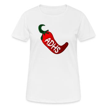 ADHS CHILISCHOTE - Frauen T-Shirt atmungsaktiv - Weiß - Vorne - AI Model Female 172 dark (172cm)
