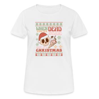 Pull de Noël moche - T-shirt respirant Femme - blanc - Devant - AI Model Female 172 dark (172cm)