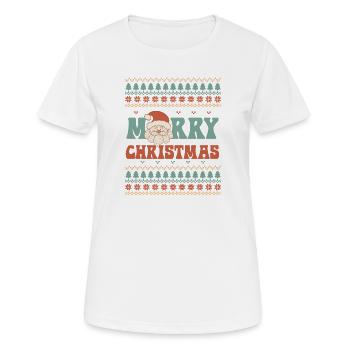 Hässlicher Weihnachtspullover - Frauen T-Shirt atmungsaktiv - Weiß - Vorne - AI Model Female 172 dark (172cm)