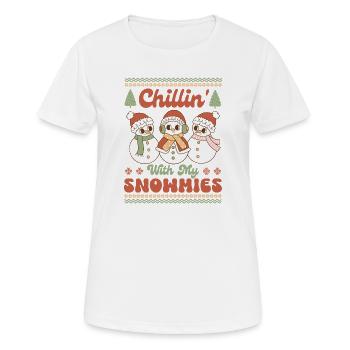 Pull de Noël moche - T-shirt respirant Femme - blanc - Devant - AI Model Female 172 dark (172cm)