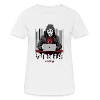 Anonymous Hacker - Frauen T-Shirt atmungsaktiv - Weiß - Vorne - AI Model Female 172 dark (172cm)
