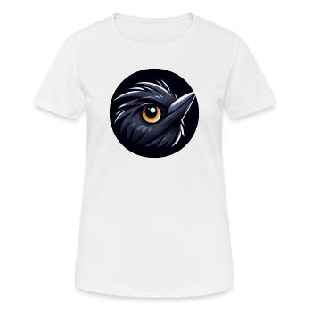 Comic Amsel Vogel - Frauen T-Shirt atmungsaktiv - Weiß - Vorne - AI Model Female 172 dark (172cm)