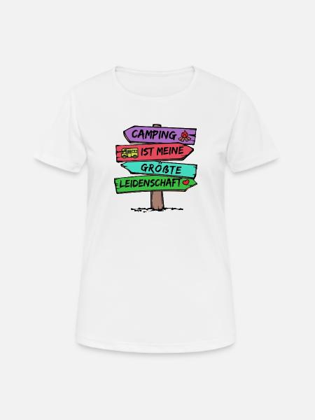 Campingplatz Camping Wanderer Wohnmobil Statement - Frauen T-Shirt atmungsaktiv - Weiß