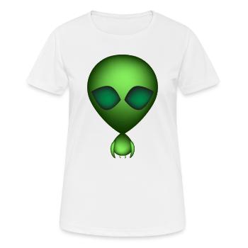 Alien Vert Je suis Extra - T-shirt respirant Femme - blanc - Devant - AI Model Female 172 dark (172cm)