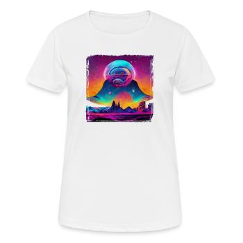 Fantaisie spatiale - T-shirt respirant Femme - blanc - Devant - AI Model Female 172 dark (172cm)