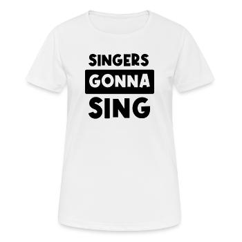Singers going to sing - Women's Breathable T-Shirt - white - Front - AI Model Female 172 dark (172cm)
