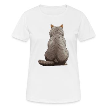 Britisch Kurzhaar Katze - Frauen T-Shirt atmungsaktiv - Weiß - Vorne - AI Model Female 172 dark (172cm)