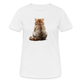 Exotic Shorthair Cat - Women's Breathable T-Shirt - white - Front - AI Model Female 172 dark (172cm)