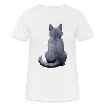 Russisch Blau - Frauen T-Shirt atmungsaktiv - Weiß - Vorne - AI Model Female 172 dark (172cm)