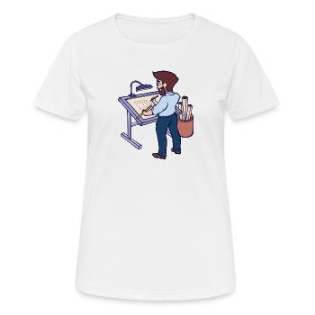 Projektmanager Architekt Job Vorgesetzter Karriere - Frauen T-Shirt atmungsaktiv - Weiß - Vorne - AI Model Female 172 dark (172cm)