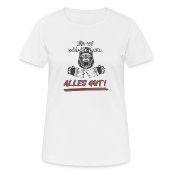 Bis auf schlechte Laune... Alles Gut! - Frauen T-Shirt atmungsaktiv - Weiß - Vorne - AI Model Female 172 dark (172cm)