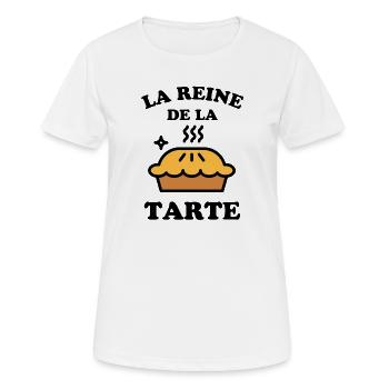 La reine de la tarte 1 - T-shirt respirant Femme - blanc - Devant - AI Model Female 172 dark (172cm)